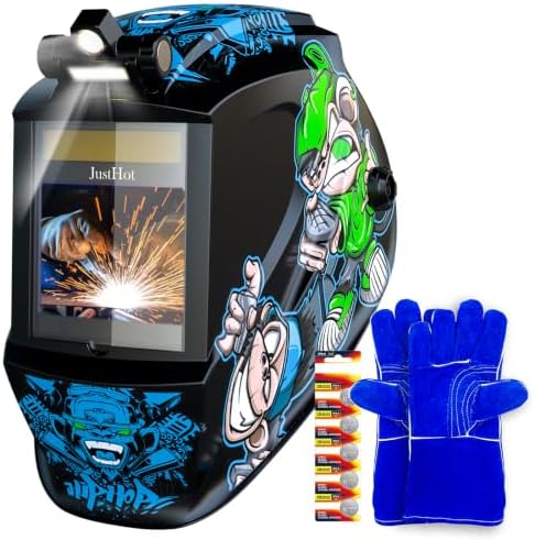 Large Viewing Welding Helmet Auto Darkening Welding Hood with Light