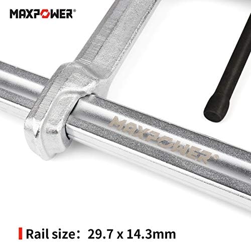 MAXPOWER Thick Rail F Clamp, 12" Opening, 4-3/4" Throat
