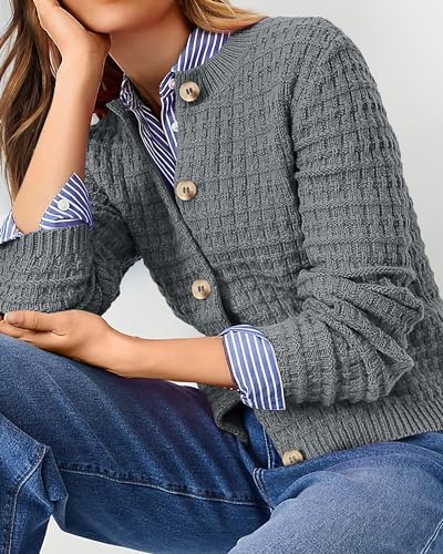 PRETTYGARDEN Women's Fall Lightweight Cardigan Sweaters