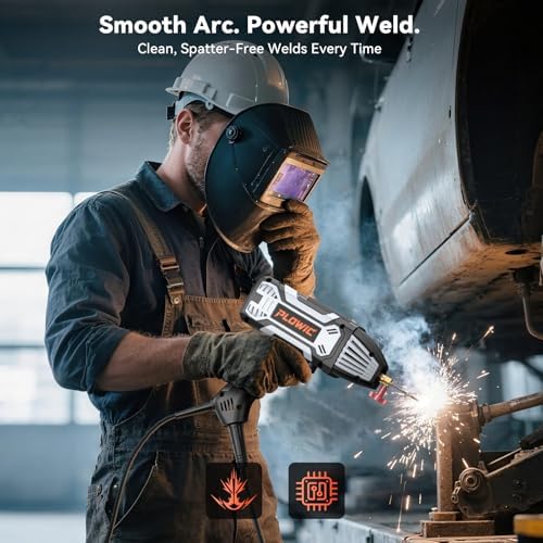 Portable Handheld Welding Machine 110V: 200A IGBT Inverter ARC Welder Gun with Digital Display & 6-Level Current Control, Hot Start & Anti-Stick Fits for 3/32"-1/8" Stick Rod