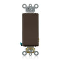 Leviton 20-Amp 120/277-Volt Decora Plus Rocker Single-Pole AC Quiet Switch, 5621-2, Brown
