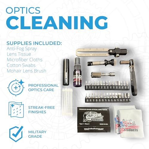 Torque Driver Kit – Optics Care Edition: Adjustable Torque Wrench with Professional Lens Cleaning Kit, S2 Bits & Cordura Pouch – Precision Instrument Maintenance Set