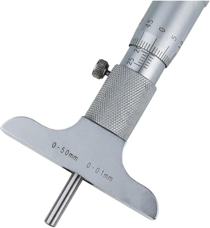 Outside Micrometer 0-25/50mm Depth Micrometer 0.01mm Depth Micrometer Gauge with rods Depth Caliper Measuring Tools