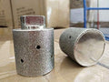 Diamond Vacuum Brazed Medium Grit 2 Inch Grinding Drum Wheel Zero Tolerance for Stone Concrete Travertine Sink Hole Edge