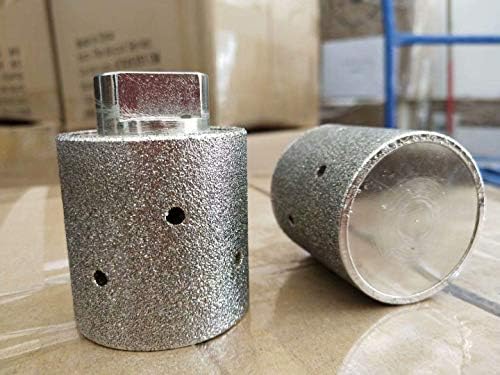 Diamond Vacuum Brazed Medium Grit 2 Inch Grinding Drum Wheel Zero Tolerance for Stone Concrete Travertine Sink Hole Edge