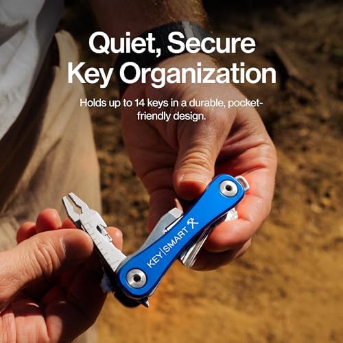 KeySmart Rugged Keychain Multitool Key Holder, Up to 14 Keys