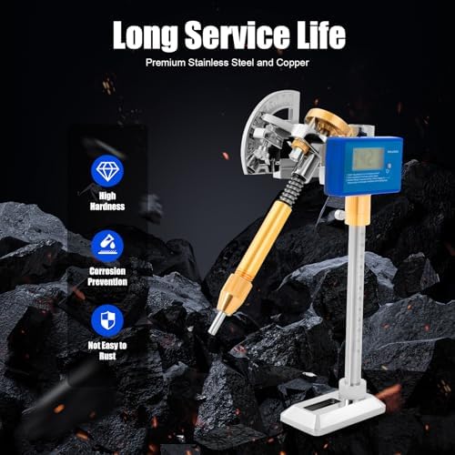 High Precision Digital Display Angle Manipulator Gem Faceting Machine Mast Faceting Equipment Height Adjustable W/Locator for Jewel Jade Gemstones Polishing