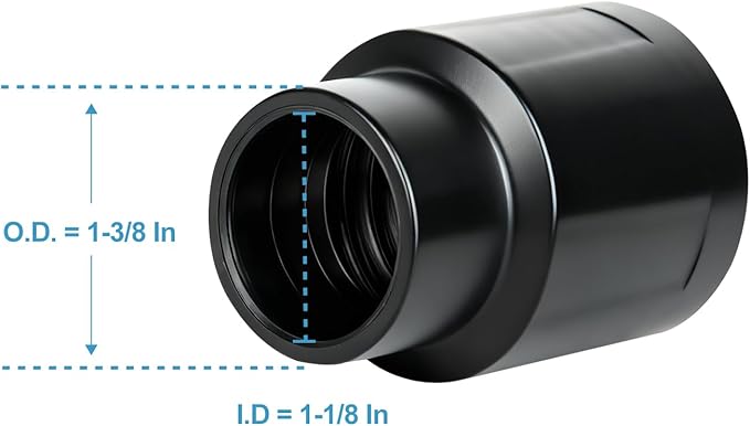 Vacuum Adapter for Sanders SC-501205, Shop vac attachment Dust Extractors Connector Fits 1-1/4 In Hose for Dust Collection (Black Adapter)