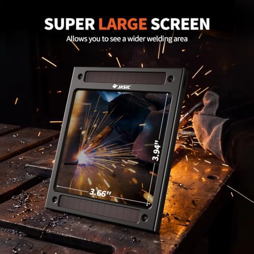 JASIC Auto Darkening Welding Helmet, Large Viewing Screen Welding Hood