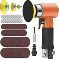 1/2/3 Inch Random Orbital Air Sander, Mini Da Sander for Auto Body Work, High Speed Pneumatic Sander for Metal & Woodworking/Car Polishing Waxing/DIY Projects(60PCS Sandpapers Included)