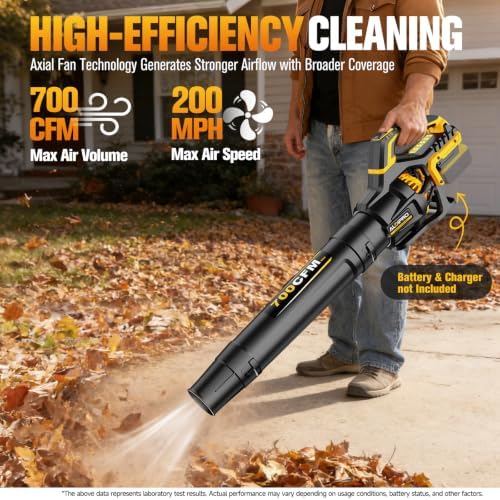 700 CFM Leaf Blower Compatible with DeWalt 20V Max Battery (Bare Tool)