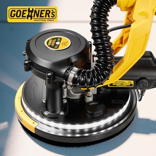 Drywall Sander, 950W 8.5A Electric Drywall Sander with Vacuum Dust Collector, 9 Variable Speed 800-2100RPM, 26FT Power Cord, Wall Sander for Popcorn Ceiling, Pole Sander for Drywall