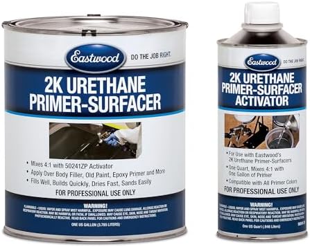 Eastwood 2K Urethane Primer Paint Surfacer Black Gallon and Activator Kit