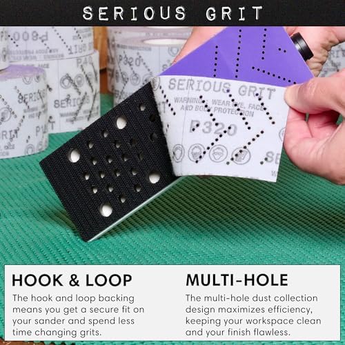 Serious Grit - P400 Grit Ceramic Hook & Loop Sandpaper Roll - 70mm x 12m