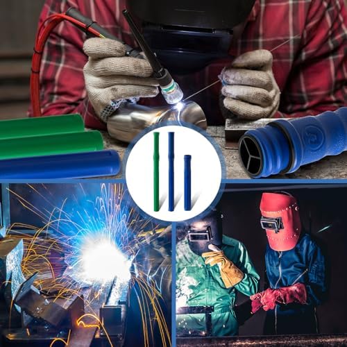 Tandefio 4 Pcs Welding Rod Storage Tube 40 Inch Tig Rod Holder, Green, Blue
