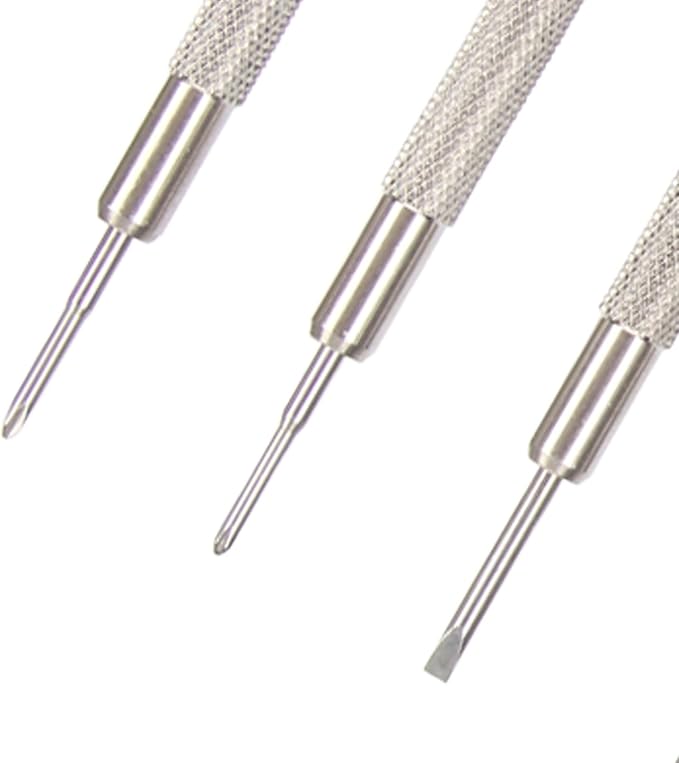ZJchao Watch Screwdriver Set, 10Pcs Precision Screwdrivers with 8 Slots and 2 Steel Tools, Includes 10 Extra Blades for Watch Repair Jewelry Fixing Eyeglasses Electronics Maintenance