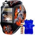 Large Viewing Welding Helmet Auto Darkening Welding Hood with Light