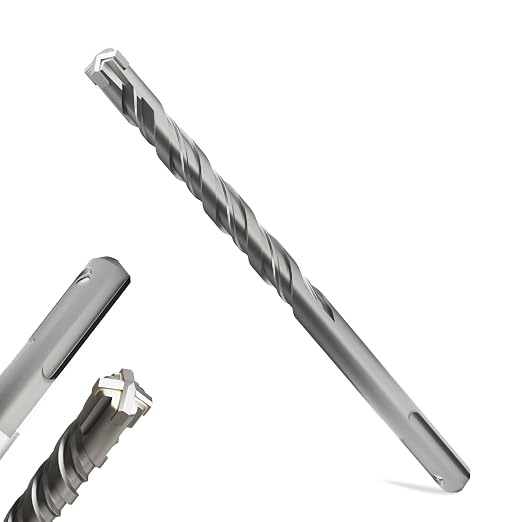 SDS Plus Rotary Hammer Drill Bits, (1/2"*6"-12.7mm*160mm) - 4 Carbide Cutting Edges, Ideal for Masonry| Heavy-Duty Masonry |Hammer Drill Bits for Precision Drilling