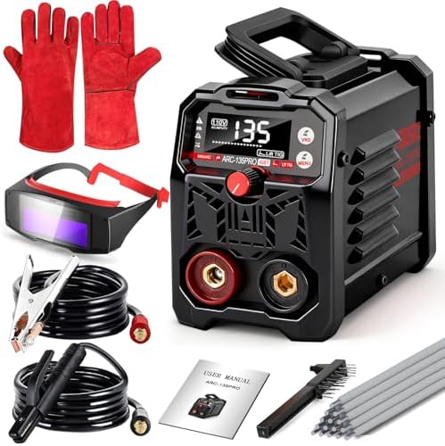 110V Welder Machine with Pulse, 20-200A 2-IN-1 STICK/TIG (Black)