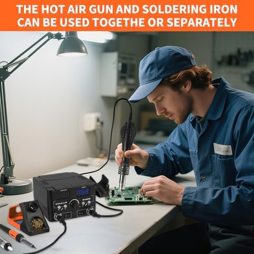 820W Digital Soldering Station Kit 2 In 1 Hot Air Rework Station