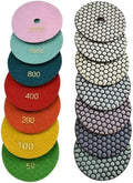 100mm 4" Dry/Wet Diamond Polishing Pads Buff for Granite Marble Concrete Stone Repair Edging Counter with Grinder Polisher(1500,10 Pcs)