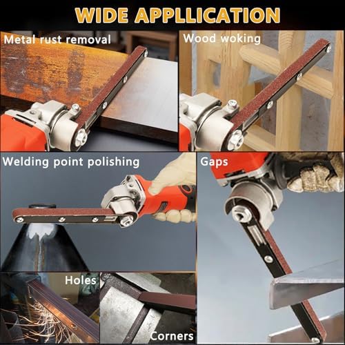 Belt Sander - 1080W Detail Band File Belt Sander with 6 Variable Speed, 1/2"x18" Finger Belt Sander for Grinding and Polishing Wood, Paint, Metal Rust Move,welding Spot and DIY.