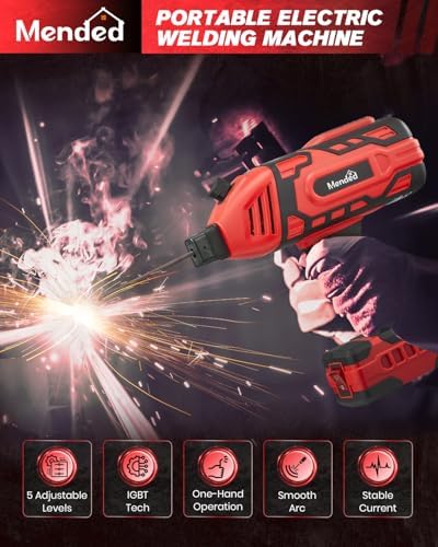 Sakertool Portable Welding Machine Electric: IGBT Handheld Welder with 5 Variable Current Adjustment - Hand Held Anti-Stick ARC Welder Gun for Home Repairs - 110V Welding Machine Kit