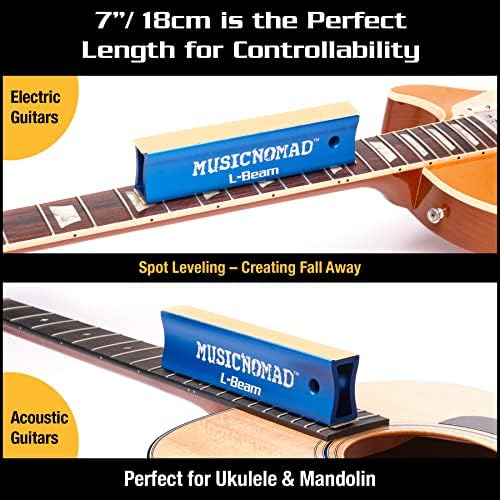 MusicNomad 7" Fret Leveler L-Beam for Guitar, Ukulele & Mandolin (MN810)