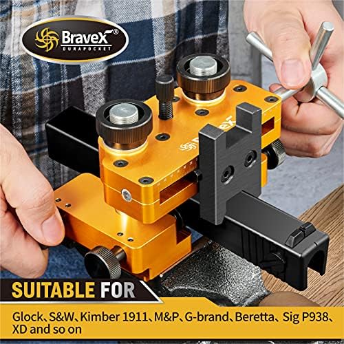 Sight Pusher, Sight Pusher Tool with Rotatable Sights Prong for Front and Rear Sights, High Precision, Strong 6065 Aluminum Frame, Sight Adjustment Removal Tool