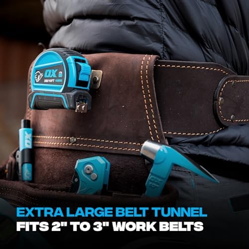 Ox Pro Full Grain Leather Tool Pouches - Made with Double Stitching and Rivet Reinforced Pockets