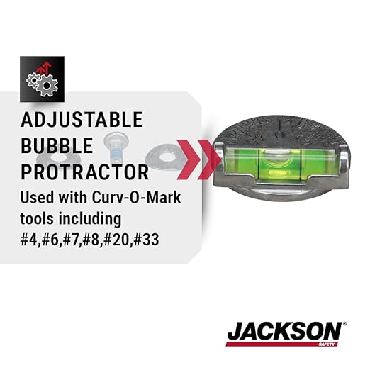 Jackson Safety Replacement Dial Set Welding Level DSL - 180 Degree Adjustable Protractor - for Curv-O-Mark Tools