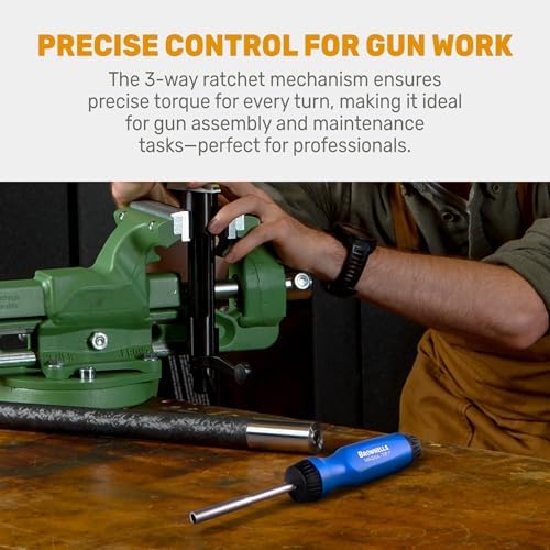 Brownells Magna-Tip Gunsmithing Ratcheting Magnetic Screwdriver and Bit Set, Gunsmith Tools, Made in the USA, Screw Driver 430108677
