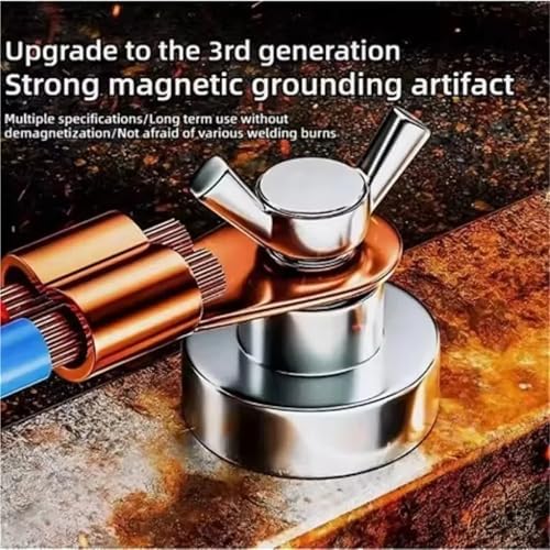 Welded Grounding Device Powerful Copper Electrode Welding Fixing Clamps Single Head Support 1Pcs(28mmX17mm)