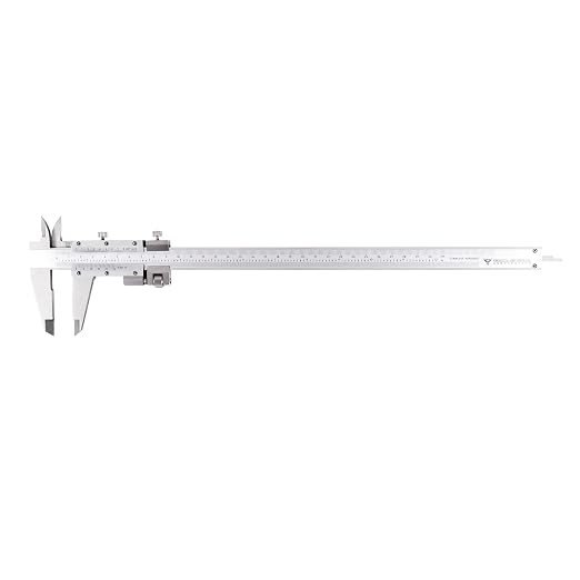 PEC Tools 6" / 150mm Vernier Caliper, Precision Stainless Steel Caliper with Fine Adjustment, 0.02mm/0.001" Graduation, 0.03mm Accuracy, for Inside, Outside, Step, and Depth Measuring