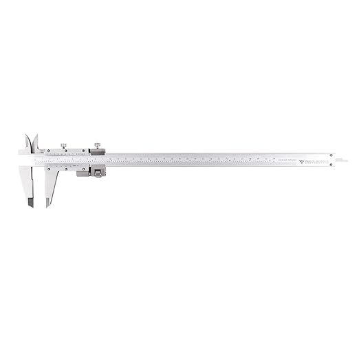 PEC Tools 6" / 150mm Vernier Caliper, Precision Stainless Steel Caliper with Fine Adjustment, 0.02mm/0.001" Graduation, 0.03mm Accuracy, for Inside, Outside, Step, and Depth Measuring