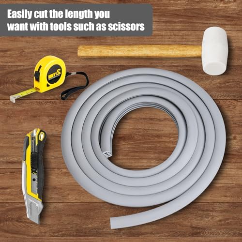 Flexible EPDM Rubber Strip (50 ft Long and 1 inch Wide) for Concrete Crack Repair and Replacement - Weather and Aging Resistant Expansion Joint Filler for Driveways and Sidewalks