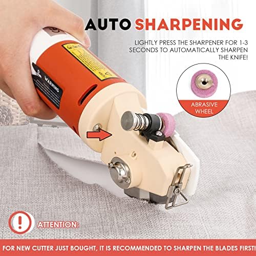 Electric Rotary Fabric Carpet Cutter Heavy Duty Multi-layer Fabric Scissors