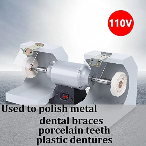 TFCFL 110V Polisher Polishing Machine Dental Laboratory Lathe Buffing Grinder for Jewelry Polishing Burnishing Casting US Stock
