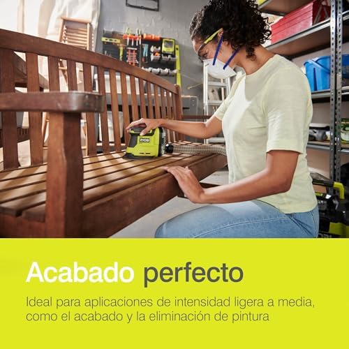 RYOBI ONE+ RPS18-0 Cordless Triangular Sander 18V – Retail Insole, Dust Collector, Compact and Handy, Ideal Finishes, Angles – Battery Not Included