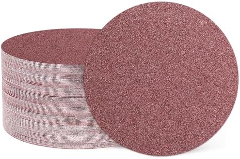 HARFINGTON 60 Pcs 6 Inch Sanding Discs 40 Grit Red Aluminum Oxide