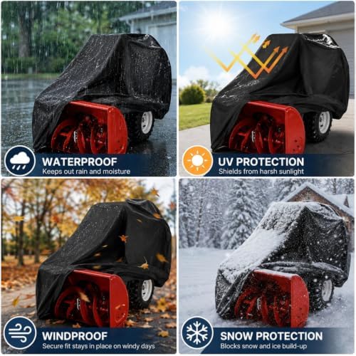 Snow Blower Cover for Ariens Professional 28 2015–2026, Full-Profile Snow Thrower Cover with Water-Resistant Oxford Fabric, 3-Point Hold and Included Storage Bag