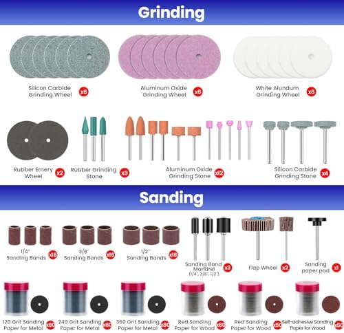 652-Piece Rotary Tool Accessory Kit, Dremel Compatible