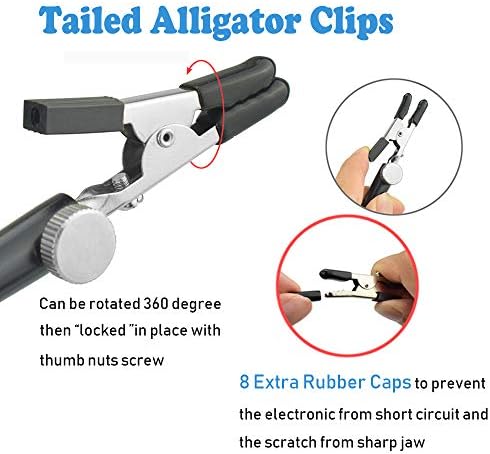 Toolour Magnetic Helping Hands Soldering Third Hand,4 Metal Arms with Adjustable Alligator,Flexible Solder Vise Clamps for Electronics Desoldering Repair Assembly Painting DIY Art Crafts Hobby