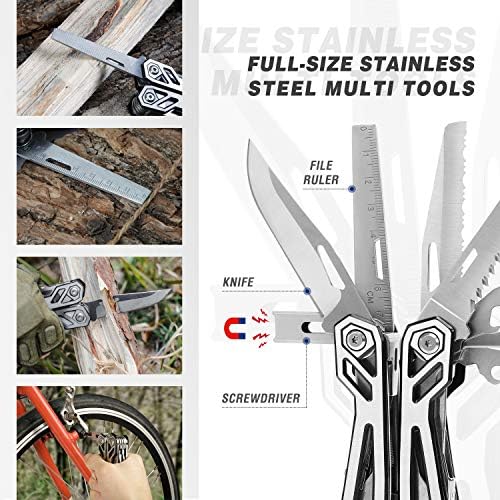 MOSSY OAK 21-in-1 Multitool, Stainless Steel Pliers with Pocket Knife