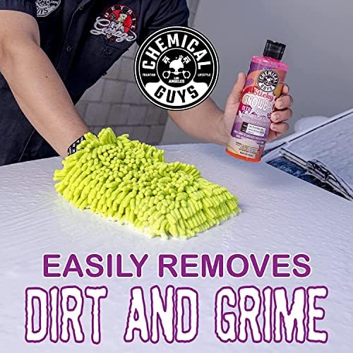 Chemical Guys CWS21564M Car Wash Starter Bundle - Sticky Snowball Ultra Snow Foam Car Wash Soap, 64 oz (.5 Gallon) Cherry Scent + Green Chenille Wash Mitt (2 Items) Works on Cars, Trucks, SUVs, & More