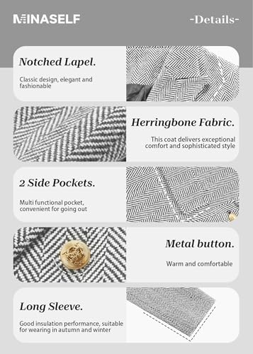 Mina Self 2026 Women's Fall Tweed Blazer Plaid Jacket Business Casual Coat