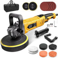 Buffer Polisher, 1600W Rotary Car Buffer, 6 Inch/7 Inch, Yellow