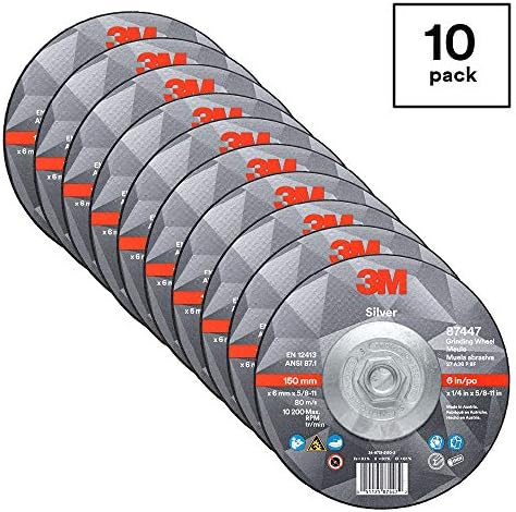 3M Silver Depressed Center Grinding Wheel, 87447, 36+, T27 Quick Change
