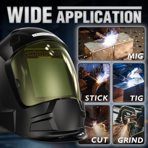 YESWELDER Auto-Darkening Welding Helmet, 3.94 x 3.66 in True Color View