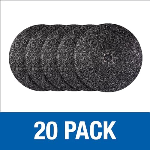 Mercer Industries 428036 Silicon Carbide Floor Sanding Disc, Cloth Back, 18" x 2" Hole, Grit 36X, 20-Pack
